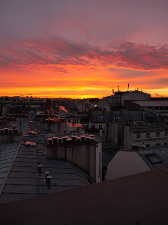 Juste avant de tourner assez pour voir le soleil.